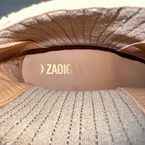 Zadig & Voltaire Tyler Suede Ankle Boots in Sand - Picture 7 of 9